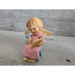 Lil Angel Christmas Ornament Vintage Made in Hong Kong Pink 3" 261d